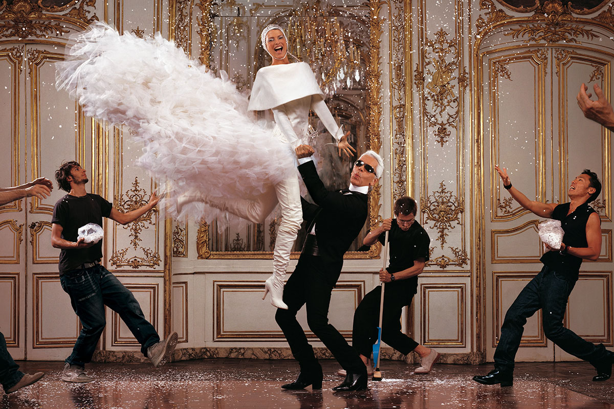 Karl Lagerfeld and Linda Evangelista