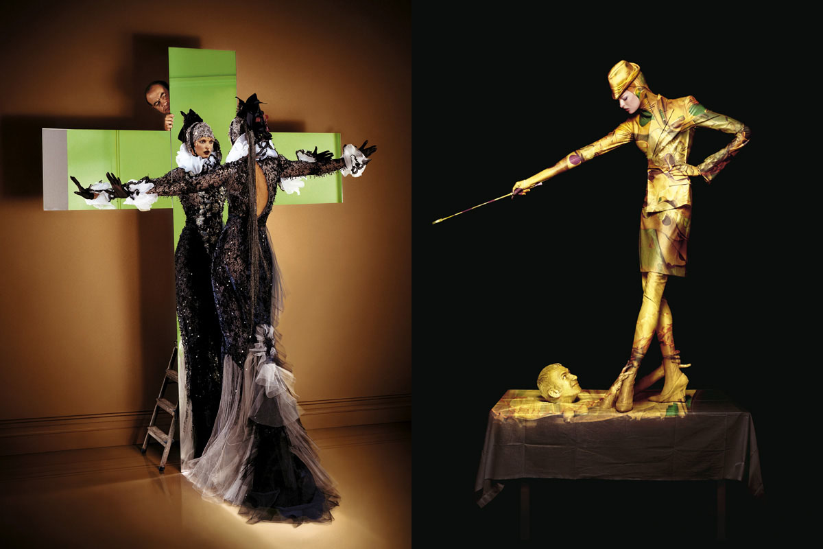 Linda Evangelista, Chritian Lacroix and Jean Paul Gaultier